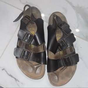 Birkenstock Black Leather Sandals